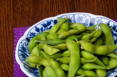 Japon mutfağı. arka planda Japon soya