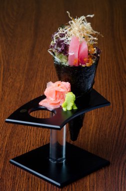 Japon mutfağı. el rulo üzerinde arka plan