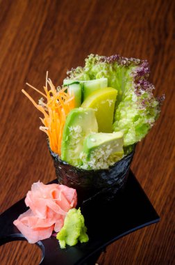 Japon mutfağı. el rulo üzerinde arka plan