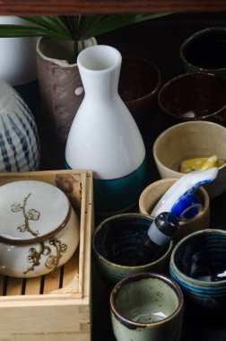 Japon mutfağı. arka planda aşkına