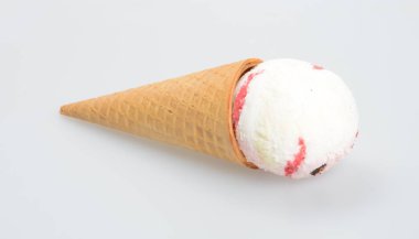Dondurma koni ya da dondurma arka planda.