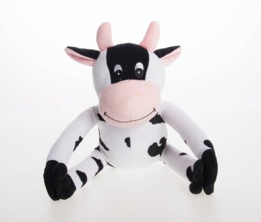 oyuncak ya da arka planda inek yumuşak oyuncak.