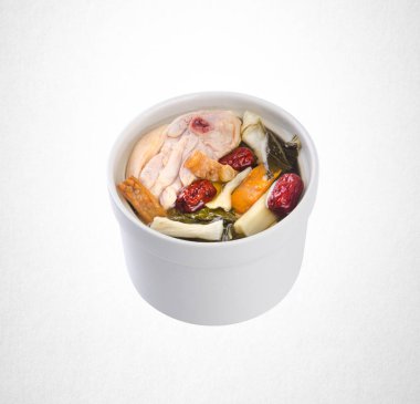 ot çorbası veya bir arka plan üzerinde Çince ot çorbası.