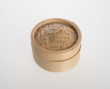 Çin bambu buğulama veya bambu buğulama dimsum adam Tarih için