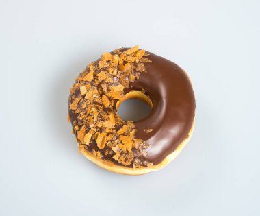 çörek veya bir arka plan üzerinde çikolatalı çörek.