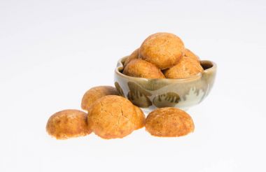 Fıstık kurabiye ya da bir backgr Çin geleneksel fıstık kurabiye