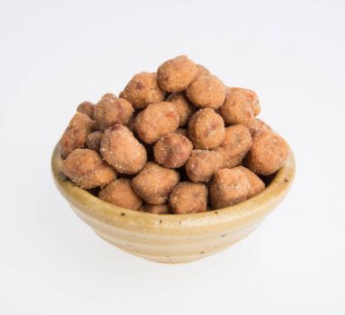 Fıstık veya bir arka plan üzerine kavrulmuş fıstık.