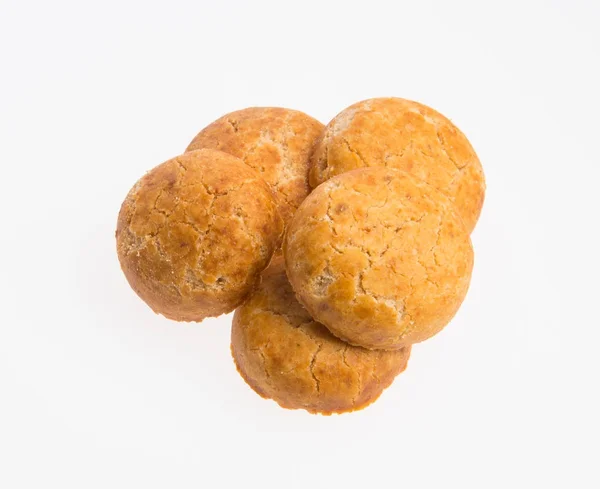 Арахісове печиво або округлі арахісове печиво на тлі. — стокове фото