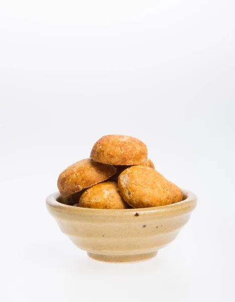 Peanut cookies or Chinese traditional peanut cookies on a backgr — Stock Photo, Image