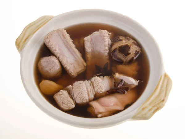 Ba kut teh. Guiso malayo de cerdo y sopa de hierbas , — Foto de Stock
