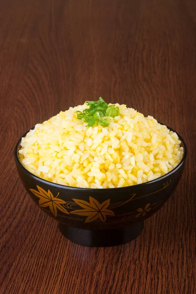 Cocina japonesa. arroz frito de jengibre en el fondo —  Fotos de Stock