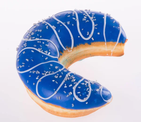 Moon shape donut on background — Stock Photo, Image