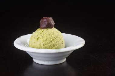 dondurma. dondurma kaşık arka plan üzerinde