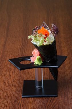 Japon mutfağı. el rulo üzerinde arka plan