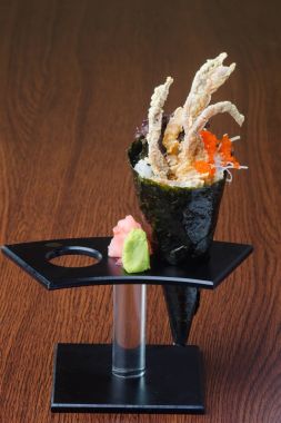 Japon mutfağı. el rulo üzerinde arka plan