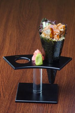 Japon mutfağı. el rulo üzerinde arka plan