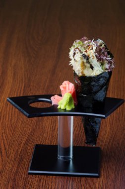 Japon mutfağı. el rulo üzerinde arka plan