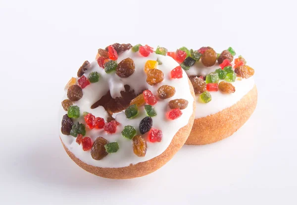 Donut. Weihnachts-Donut auf dem Hintergrund — Stockfoto