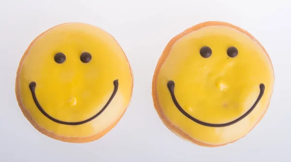 Donut. happy face donut on background — Stock Photo, Image
