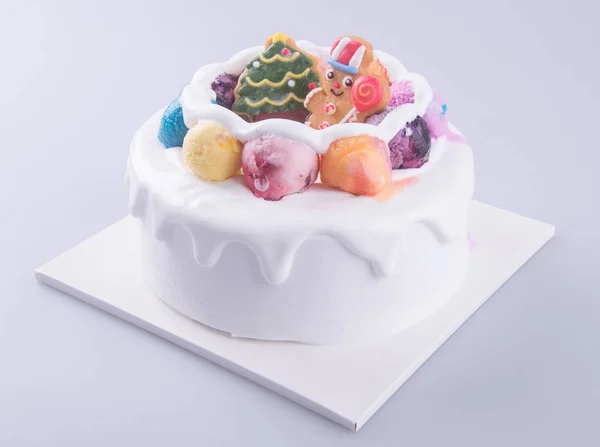 Kuchen. Eiskuchen im Hintergrund — Stockfoto