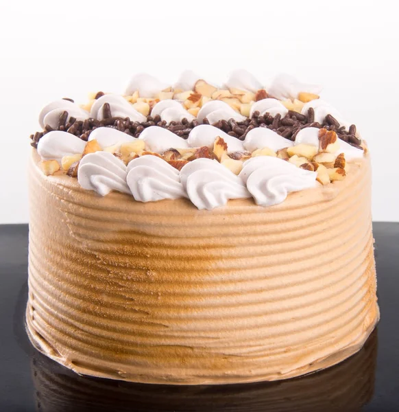 Torta. torte al cioccolato su sfondo — Foto Stock