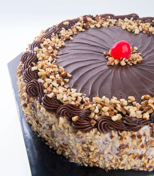케이크입니다. 배경에 초콜릿 아이스크림 케이크 — 스톡 사진