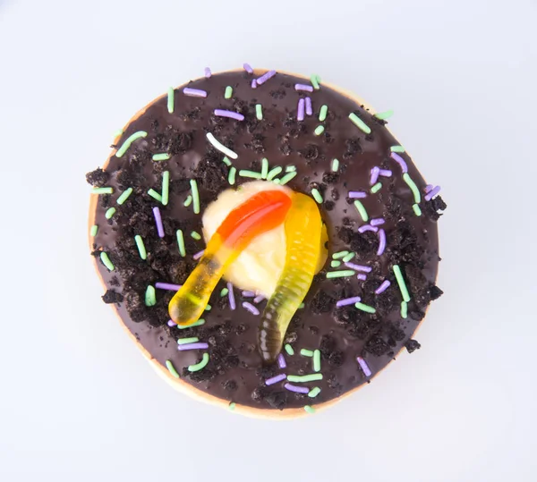 Donut. halloween donut on the background — Stock Photo, Image