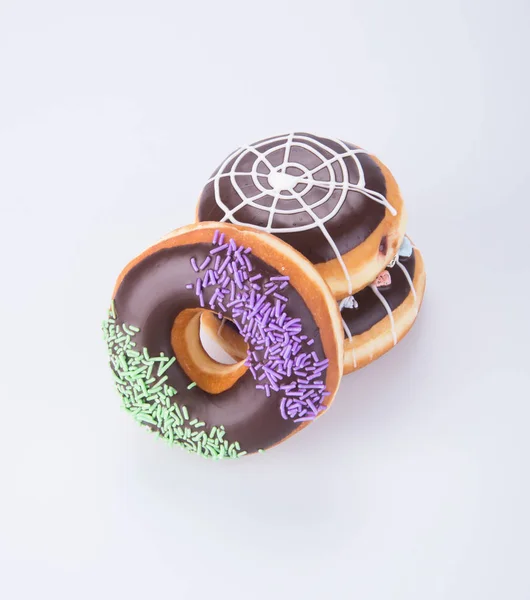 Donut. donut de Halloween en el fondo —  Fotos de Stock