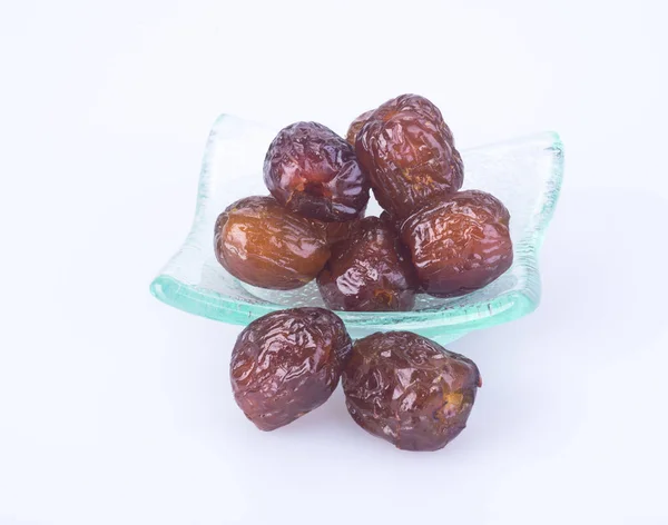 preserved fruits. chinese sugar date preserved fruits on the bac