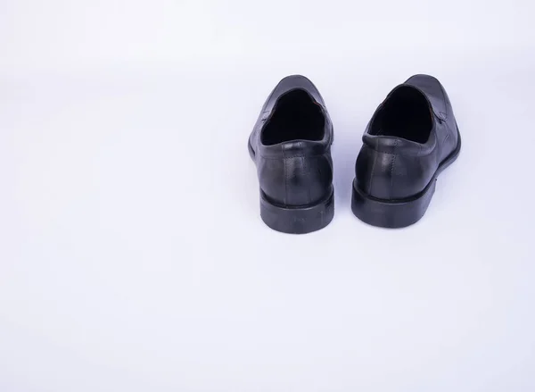 Shoe or black color men's shoes on a background. — Stock Photo, Image