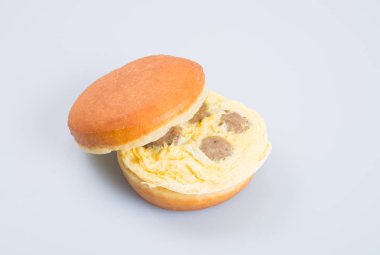 bir arka plan üzerinde Burger veya yumurta burger.