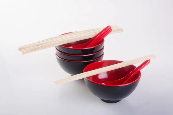 Bowl and chopstick or chinese bowl on a background. — Stock Photo, Image