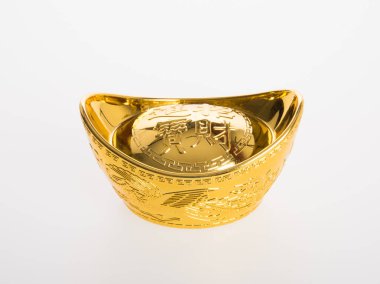 Altın veya Çin Altın külçe demek sembolleri zenginlik ve refah