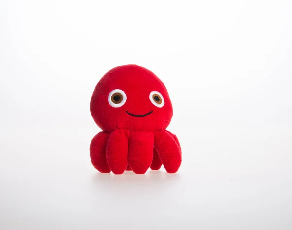Toy or octopus soft toy on the background. — Stock Photo, Image
