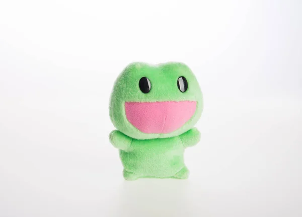 Toy or frog soft toy on the background. — Stock Photo, Image