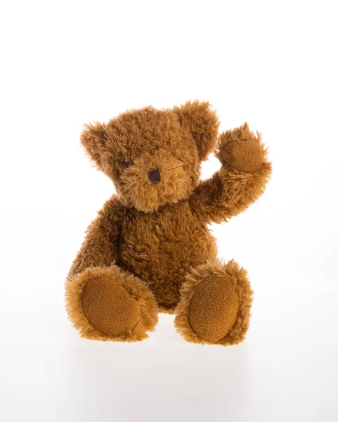 Hračku nebo hračka medvěd na pozadí. — Stock fotografie