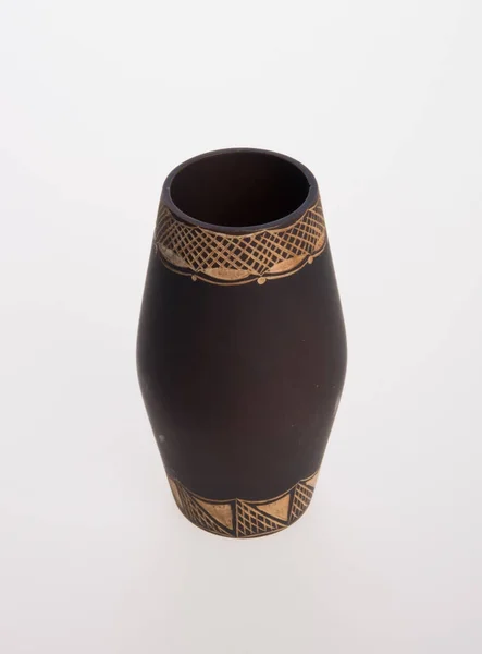 Wazon lub wazon drewniany zaprojektowany w nowoczesnym stylu dobre dla wystrój domu — Zdjęcie stockowe