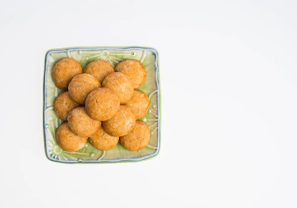 Biscuits Aux Arachides Biscuits Traditionnels Chinois Aux Arachides Sur Fond — Photo