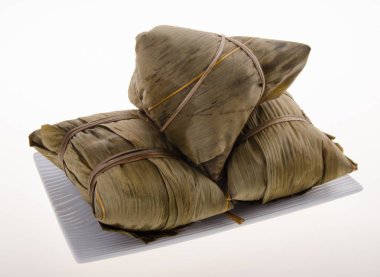 arka plan üzerinde Çin pirinç hamur tatlısı.