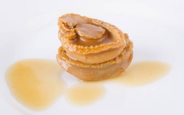 abalones. Çin Mutfağı abalone zemin üzerine.
