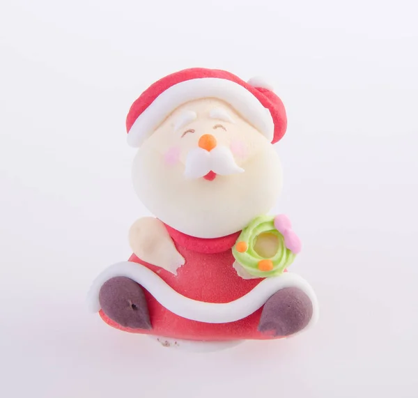 Figurinha de Papai Noel no fundo — Fotografia de Stock