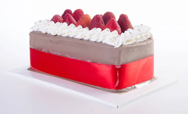 Kuchen, Eiskuchen im Hintergrund — Stockfoto