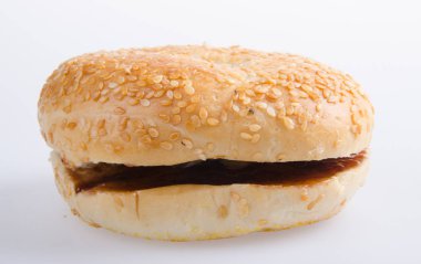 çörek. arka planda donut burger