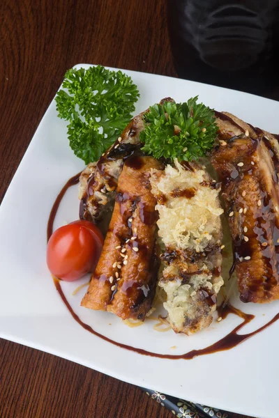 Japanse keuken. Unagi of paling op de achtergrond — Stockfoto