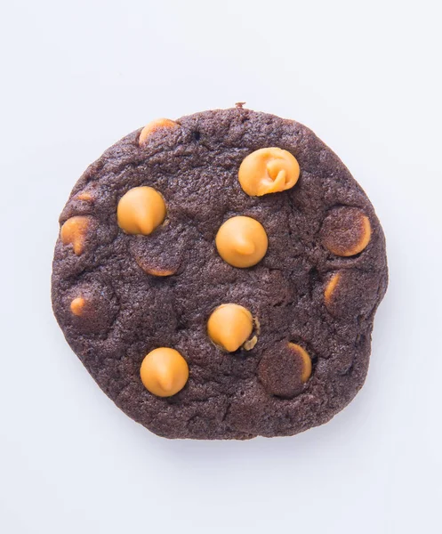 Chocolade chips cookies op achtergrond — Stockfoto