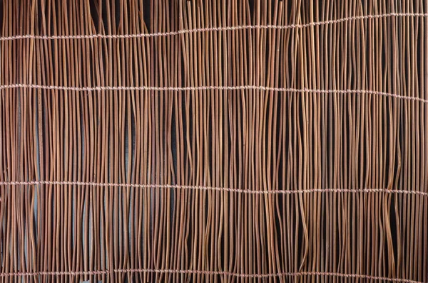 Dania kuchni japońskiej. Mata bambus pusty tło — Zdjęcie stockowe