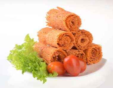 Mürekkep balığı veya kuru mürekkep balığı bir arka plan üzerinde kaydırma.