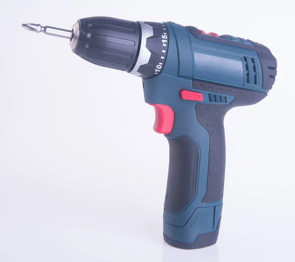 Cordless drill. cordless drill on a background. — Stock Photo, Image