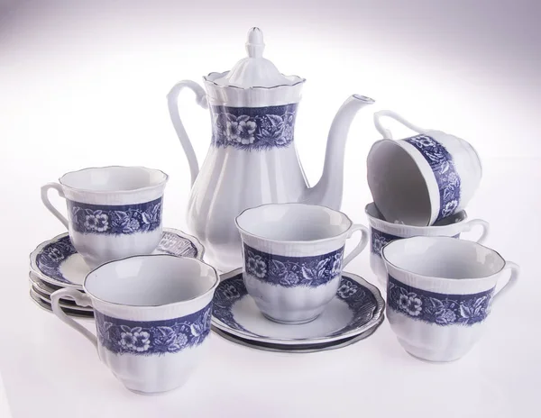 Çay setleri. bir arka plan üzerinde çay setleri — Stok fotoğraf