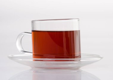 Bir arka plan cam bardakta çay. Bir backgrou cam bardakta çay